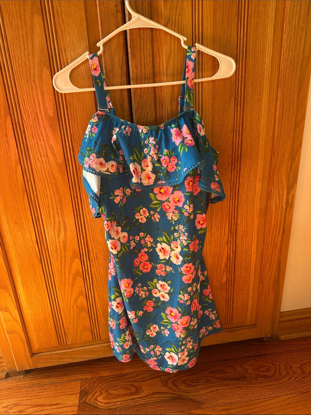 Isaac Mizrahi Blue Floral One-Piece Swimsuit